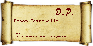Dobos Petronella névjegykártya